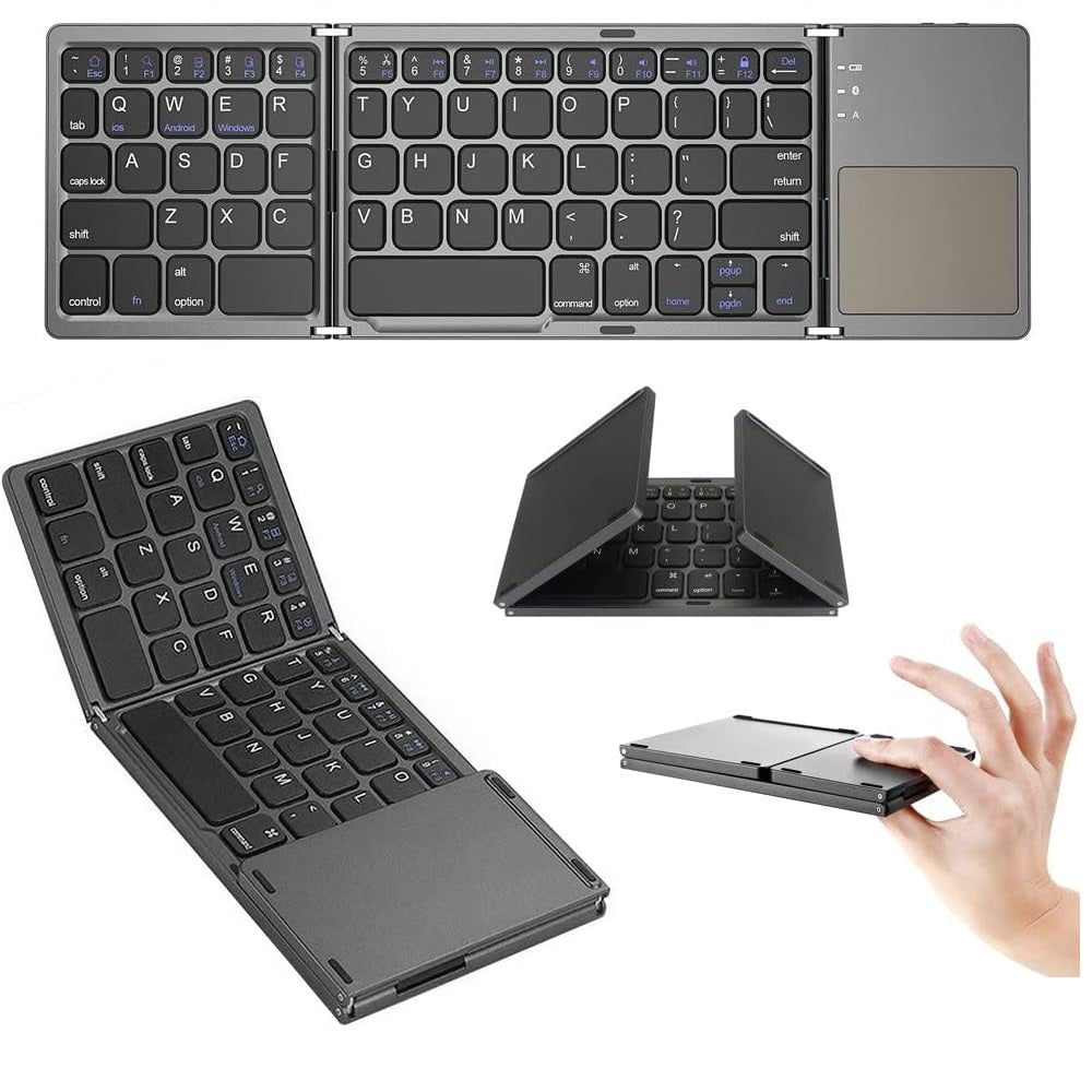 Teclado Bluetooth Plegable Con Touch Pad Mouse